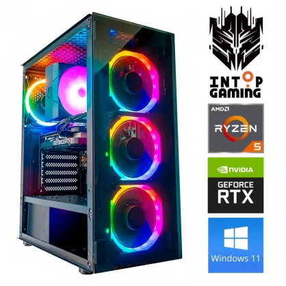 Stacionarus kompiuteris INTOP Ryzen 5 5600X 32GB 500SSD RTX3050 6GB WIN11 GFB