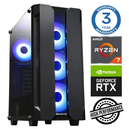 Stacionarus kompiuteris INTOP Ryzen 7 5700X 16GB 1TB SSD M.2 NVME RTX3050 6GB no-OS