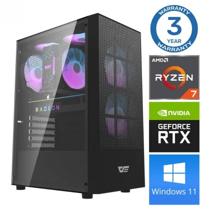 Stacionarus kompiuteris INTOP Ryzen 7 5700X 16GB 250 SSD RTX3050 6GB W11Pro