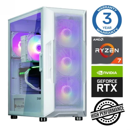 Stacionarus kompiuteris INTOP Ryzen 7 5700X 16GB 250SSD M.2 NVME+2TB RTX3050 6GB no-OS White
