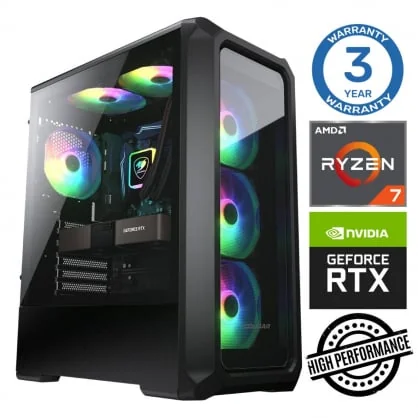 Stacionarus kompiuteris INTOP Ryzen 7 5700X 16GB 250SSD RTX3050 6GB no-OS
