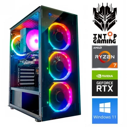 Stacionarus kompiuteris INTOP Ryzen 7 5700X 16GB 500SSD RTX3050 6GB WIN11 GFB
