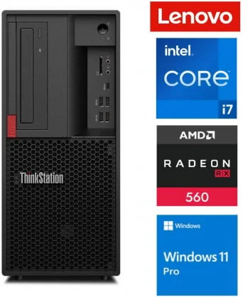Stacionarus kompiuteris Lenovo ThinkStation P330 TWR i7-8700 16GB 512SSD M.2 NVME RX560 W11Pro ReNew