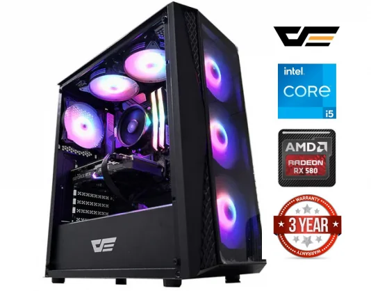 Stacionarus kompiuteris MDATA GAMING Core i5-12400f 16GB 1TB SSD RX 580 NoOS