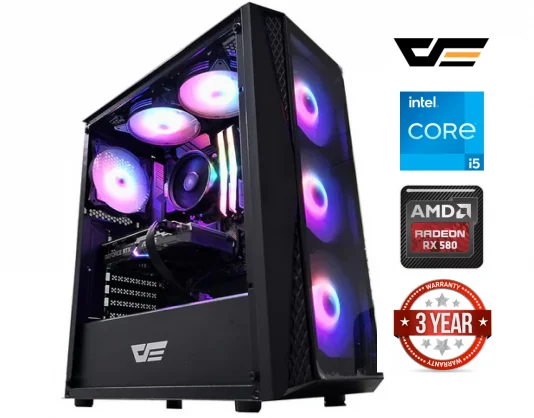 Stacionarus kompiuteris MDATA GAMING Core i5-12400f 16GB 512GB SSD RX 580 NoOS