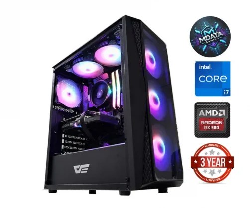 Stacionarus kompiuteris MDATA GAMING i7-12700KF 16GB 1TB SSD RX580 NOOS