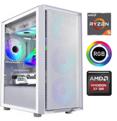 Stacionarus kompiuteris MDATA GAMING Ryzen 5 5500 8GB 256GB SSD RX 580 8GB NoOS SAMA CASE