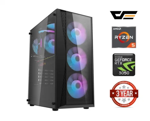 Stacionarus kompiuteris MDATA GAMING Ryzen 5 5600X 16GB 512GB SSD RTX 3050 NoOS