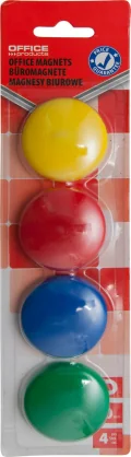 Stalo priedai Office Products Office Products MAGNES OFFICE PRODUCTS 40MM 4 SZT. MIX KOLORÓW