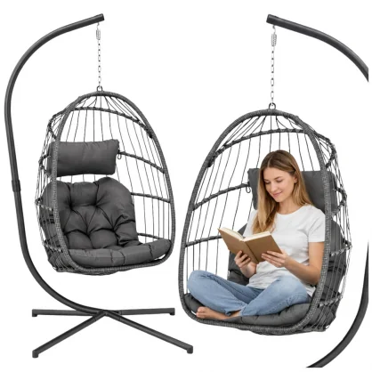 Supamoji kėdė LEAN Hanging Rocking Chair Garden Cocoon Cushions Swing