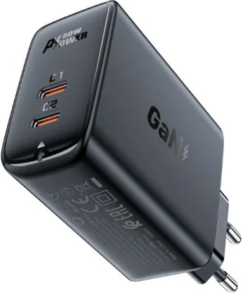 Telefono baterijos kroviklis Acefast A29 PD 50W GaN Juodas