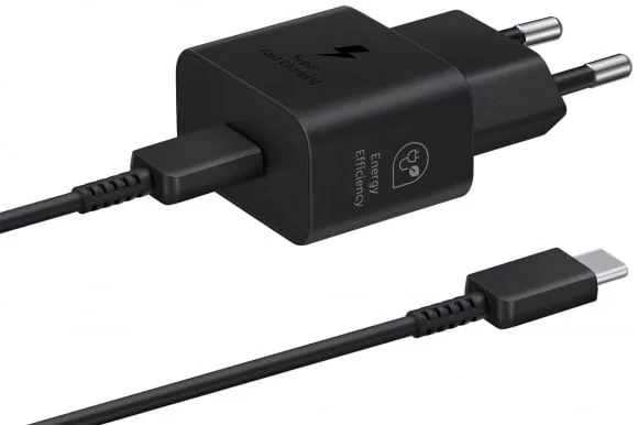 Telefono baterijos kroviklis Samsung EP-T2510XBE 25W with cable Black