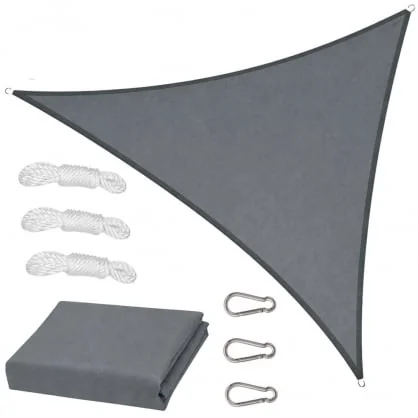 Tentas LEAN Garden Sun Sail Waterproof Triangle Gray 400x400 cm