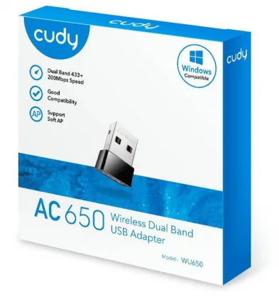 Tinklo įrenginį CUDY Adapter USB WU650 AC650