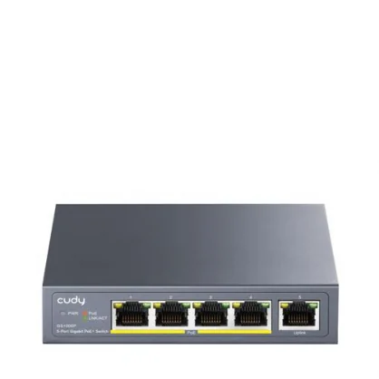 Tinklo įrenginį CUDY GS1005P network switch 10/ 100/ 1000 PoE gray