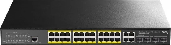 Tinklo įrenginį CUDY GS2028PS4-300W Black
