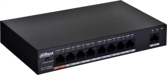 Tinklo įrenginį Dahua „Dahua Technology“ PFS3009-8ET1GT-96 tinklo jungiklis nevaldomas L2