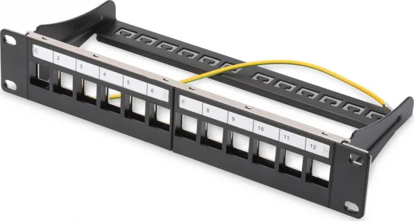 Tinklo įrenginį DIGITUS „DN-91420“ modulinė komutacinė panelė 1U