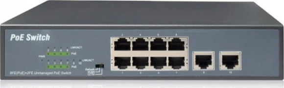 Tinklo įrenginį DIGITUS DN-95323 PoE Switch + 2 Uplinks
