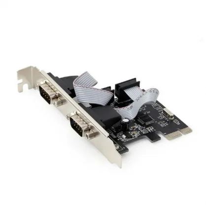Tinklo įrenginį Gembird Gembird PCIe x1 - 2x COM 9 PIN valdiklis (SPC-22)