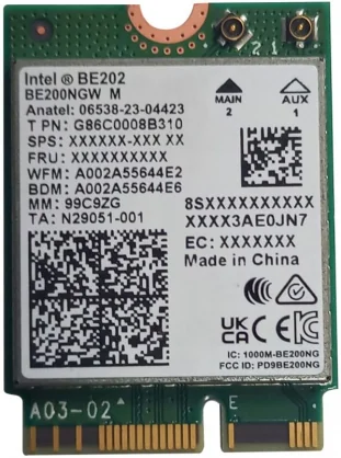 Tinklo įrenginį Intel BE202 M.2 non vPro (Bulk)