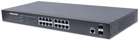 Tinklo įrenginį Intellinet _834957 Intellinet 561341 komutatorius 16p Gigabit POE+ 2x SFP
