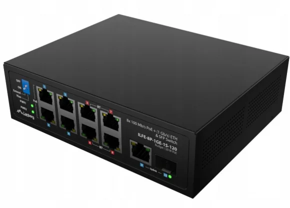 Tinklo įrenginį Lanberg ILFE-8P-1GE-1S-120