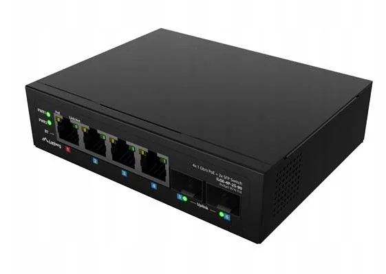 Tinklo įrenginį Lanberg Light Industrial PoE 1xBT 3xAT 2xSFP Din