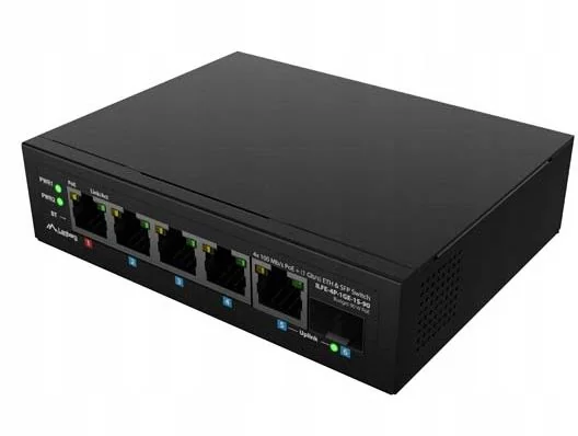 Tinklo įrenginį Lanberg Light industrial POE 1xBT 3xAT SFP+ETH DIN