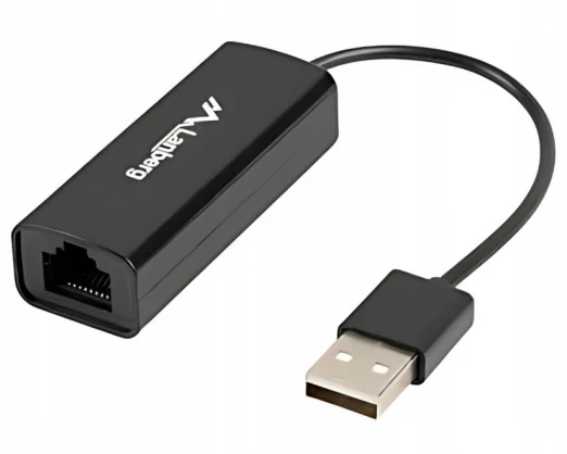 Tinklo įrenginį Lanberg NC-0100-0 USB 2.0 RJ45 juodas