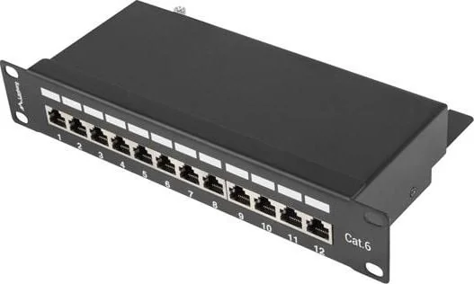 Tinklo įrenginį Lanberg „PPF6-9012-B 1U 10"“ komutacinė panelė