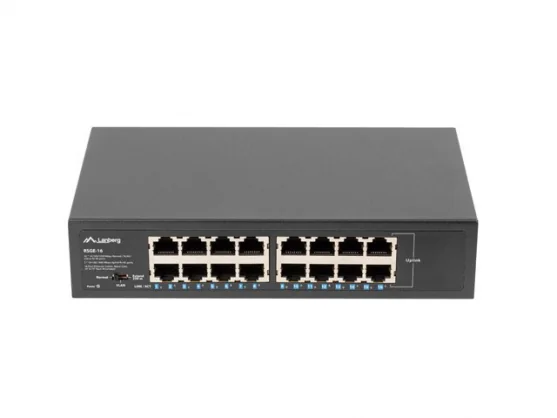 Tinklo įrenginį Lanberg Switch 16x 1Gb Rack 10"/ 19" Black