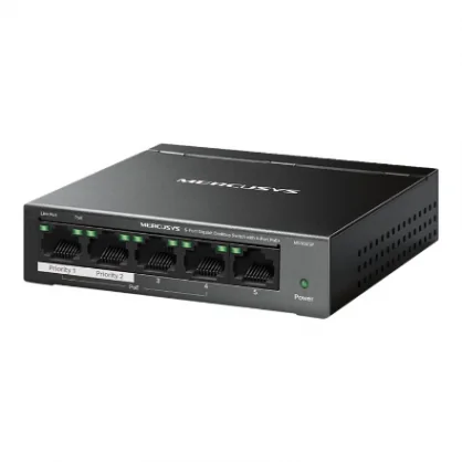 Tinklo įrenginį Mercusys MS105GP Switch 4-Port PoE+