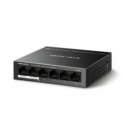 Tinklo įrenginį Mercusys MS106LP 6-Port 10/ 100Mbps Switch with 4-Port PoE+