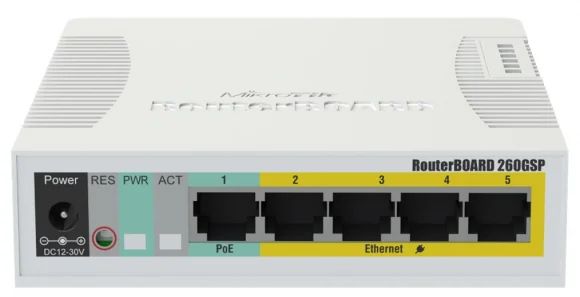 Tinklo įrenginį Mikrotik CSS106-1G-4P-1S