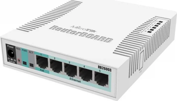 Tinklo įrenginį Mikrotik RB260GS White