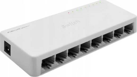 Tinklo įrenginį Qoltec 52248 8xRJ45