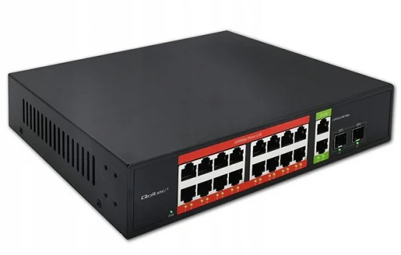 Tinklo įrenginį Qoltec 52292 16xRJ45 2xRJ45 Uplink 2xSFP