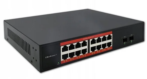 Tinklo įrenginį Qoltec 52364 16xRJ45 2xSFP