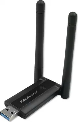 Tinklo įrenginį Qoltec 56987 Adapter USB DUAL Wi-Fi