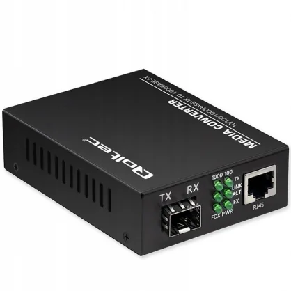 Tinklo įrenginį Qoltec Media Converter Switch Ethernet 1x RJ45 1x SFP