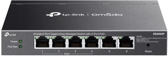 Tinklo įrenginį Tp-Link Switch Omada ES206GP 2xGbe 4xGbe PoE