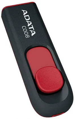 USB raktas Adata 16GB USB 2.0 Classic C008 raudona AC008-16G-RKD