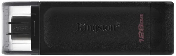 USB raktas Kingston 128GB DataTraveler 70 USB-C juodas DT70/ 128GB