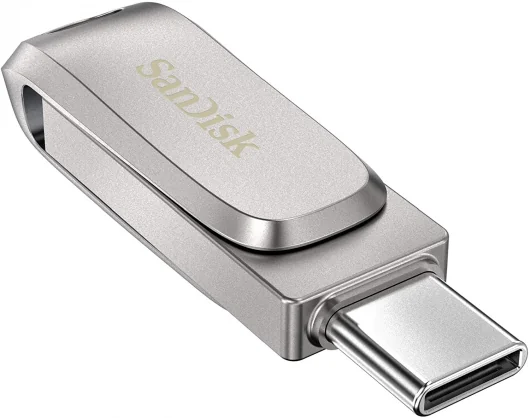 USB raktas Sandisk 64GB Ultra Dual Drive Luxe USB 3.1/ USB-C Silver