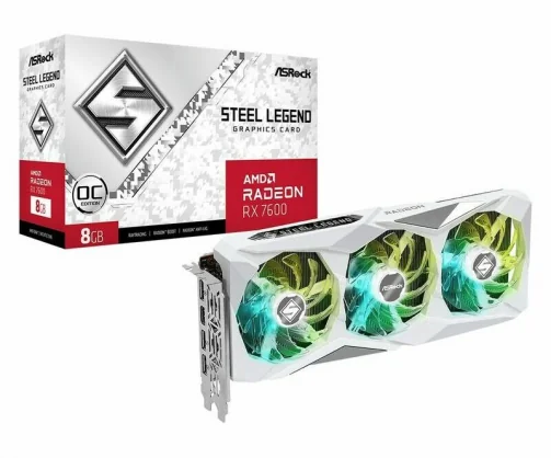 Vaizdo plokštė Asrock Radeon RX 7600 Steel Legend 8GB OC GDDR6 128bit