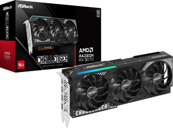 Vaizdo plokštė Asrock Radeon RX 9070 Challenger 16GB GDDR6 256bit
