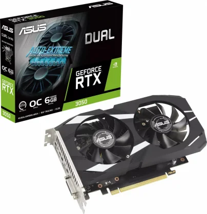 Vaizdo plokštė Asus GeForce RTX 3050 Dual OC 6GB GDDR6 96bit
