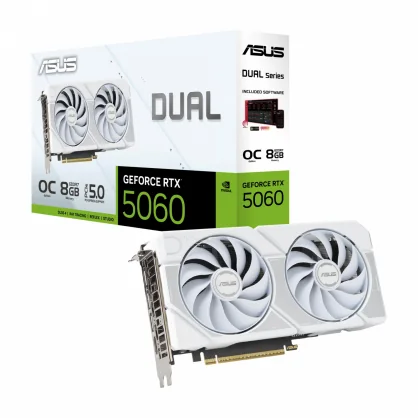 Vaizdo plokštė Asus GeForce RTX 5060 Dual White OC 8GB GDDR7 128bit