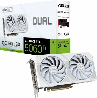 Vaizdo plokštė Asus GeForce RTX 5060 Ti Dual White OC 16GB GDDR7 128bit